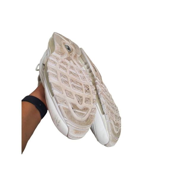 Nike Men's White Air Max 97 Lace-Up Casual Athletic Sneaker Shoes Size 11 - Picture 3 of 12